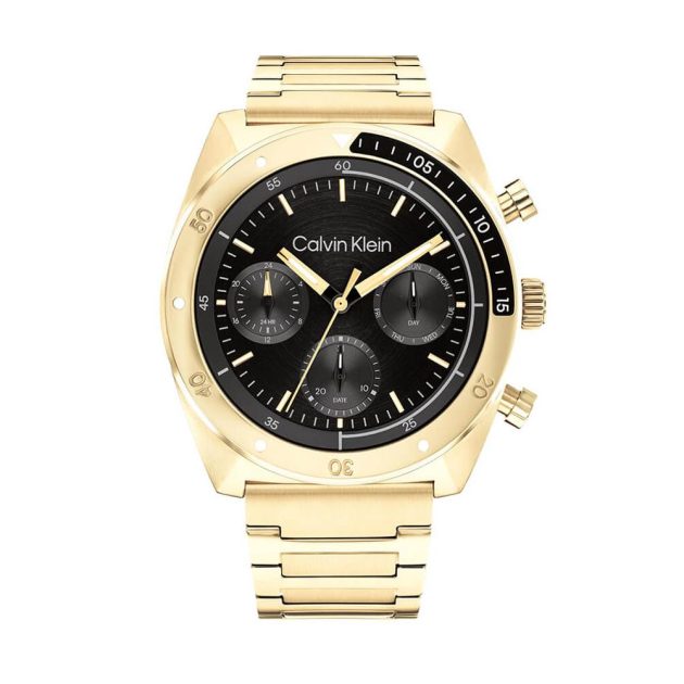 Men's Wristwatch 41mm CALVIN KLEIN made of stainless steel in gold ...