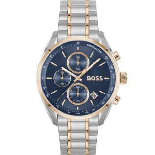 Ανδρικό Ρολόι Χεριού 40mm BOSS από ανοξείδωτο ατσάλι   σε ασημί-χρυσό χρώμα 449192