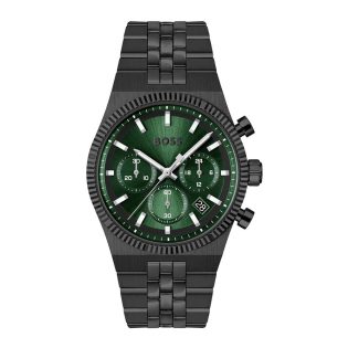 Ανδρικό Ρολόι Χεριού 40mm BOSS από ανοξείδωτο ατσάλι   σε μαύρο χρώμα 448862