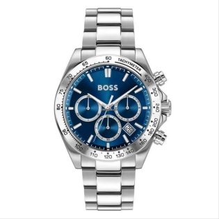 Men's Wristwatch 43mm BOSS made of stainless steel in silver color 448534