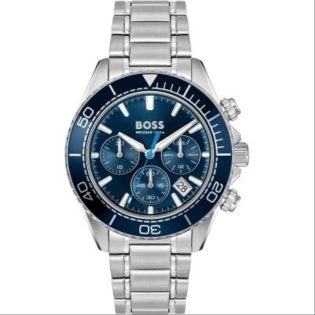 Men's Wristwatch 43mm BOSS made of stainless steel in silver color 448535