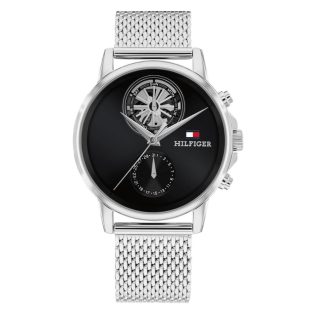 Ανδρικό Ρολόι Χεριού 41mm TOMMY HILFIGER από ανοξείδωτο ατσάλι   σε ασημί χρώμα 449258