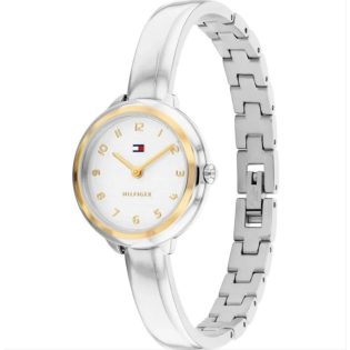 Γυναικείο Ρολόι Χεριού 23mm TOMMY HILFIGER από ανοξείδωτο ατσάλι   σε ασημί-χρυσό χρώμα 449248