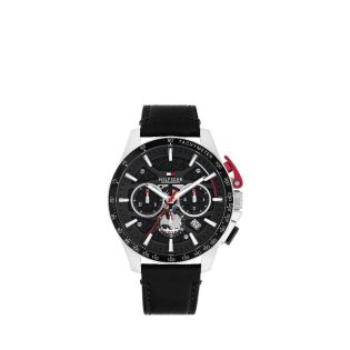 Ανδρικό Ρολόι Χεριού 43mm TOMMY HILFIGER από ανοξείδωτο ατσάλι   σε ασημί χρώμα 449255