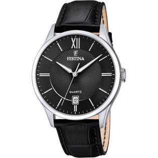 Ανδρικό Ρολόι Χεριού 42mm FESTINA από ανοξείδωτο ατσάλι   σε ασημί χρώμα 449265