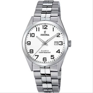 Men's Wristwatch 40mm FESTINA made of stainless steel in silver color 449262