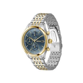 Ανδρικό Ρολόι Χεριού 40mm BOSS από ανοξείδωτο ατσάλι   σε ασημί-χρυσό χρώμα 449191