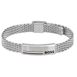 Ανδρικό Βραχιόλι Ταυτότητα HUGO BOSS από ανοξείδωτο ατσάλι   σε ασημί χρώμα 444973