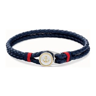 Men's TOMMY HILFIGER Leather Handcuff Bracelet made of stainless steel in two colors 449043