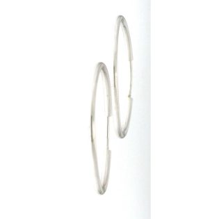 Women's Hoop Earrings ladyQ made of white gold K14 (585) 411713