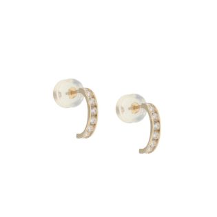Children's Hoop Earrings babyQ made of K09(375) gold in yellow color with Enamel 436203