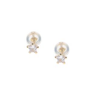 Women's - Children's babyQ star earrings made of K09 (375) gold in yellow color with Signiti Star 441642