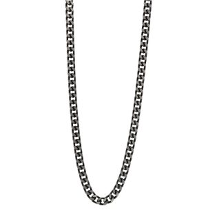 Men's Necklace Chain manQ made of stainless steel in anthracite color 448666