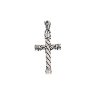 ManQ Men's Cross made of stainless steel in silver color 448678