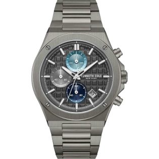 Ανδρικό Ρολόι Χεριού 42mm KENNETH COLE από ανοξείδωτο ατσάλι   σε ανθρακί χρώμα 449310