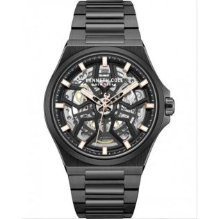 Ανδρικό Ρολόι Χεριού 42mm KENNETH COLE από ανοξείδωτο ατσάλι   σε μαύρο χρώμα 448384