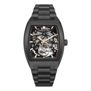 Ανδρικό Ρολόι Χεριού 40mm KENNETH COLE από ανοξείδωτο ατσάλι   σε μαύρο χρώμα 449298
