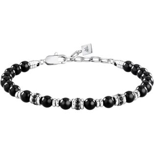 MORELLATO Men's Bracelet made of stainless steel in silver color with Onyx 448625
