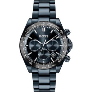 Ανδρικό Ρολόι Χεριού 43mm BOSS από ανοξείδωτο ατσάλι   σε μπλε μεταλλικό χρώμα 449586