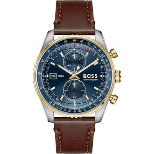 Ανδρικό Ρολόι Χεριού 42mm BOSS από ανοξείδωτο ατσάλι   σε ασημί χρώμα 449587