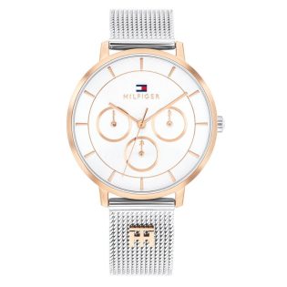 Γυναικείο Ρολόι Χεριού 36mm TOMMY HILFIGER από ανοξείδωτο ατσάλι   σε ροζ Gold χρώμα 449600