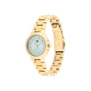 Γυναικείο Ρολόι Χεριού 30mm TOMMY HILFIGER από ανοξείδωτο ατσάλι   σε κίτρινο χρώμα 449244