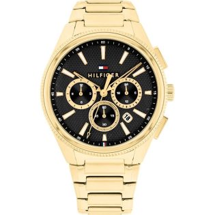 Ανδρικό Ρολόι Χεριού 42mm TOMMY HILFIGER από ανοξείδωτο ατσάλι   σε χρυσό χρώμα 449463