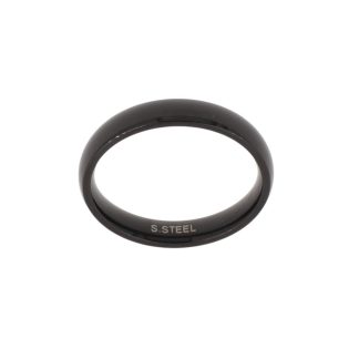 Men's Ring manQ made of stainless steel in black color