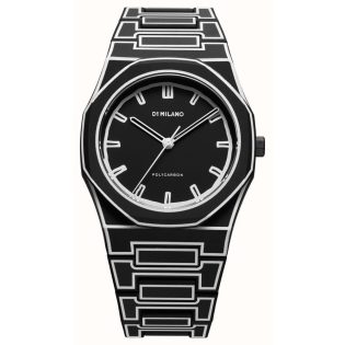 Men's Wristwatch 40mm D1 MILANO made of Polycarbonate in black color