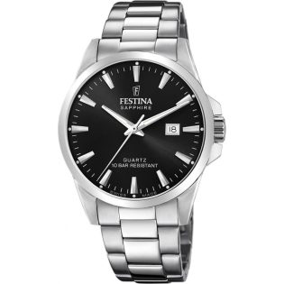 Ανδρικό Ρολόι Χεριού 40mm FESTINA από ανοξείδωτο ατσάλι   σε ασημί χρώμα 449162
