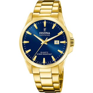 Men's Wristwatch 40mm FESTINA made of stainless steel in gold color