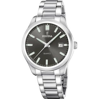 Men's Wristwatch 40mm FESTINA made of stainless steel in silver color
